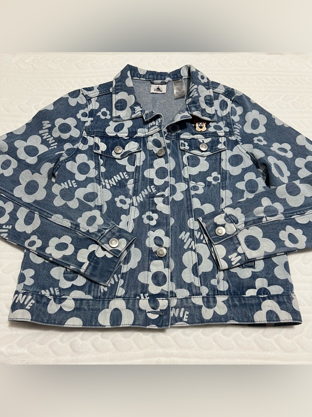 💗 Disney - Minnie Mouse Blue Floral Denim Jacket